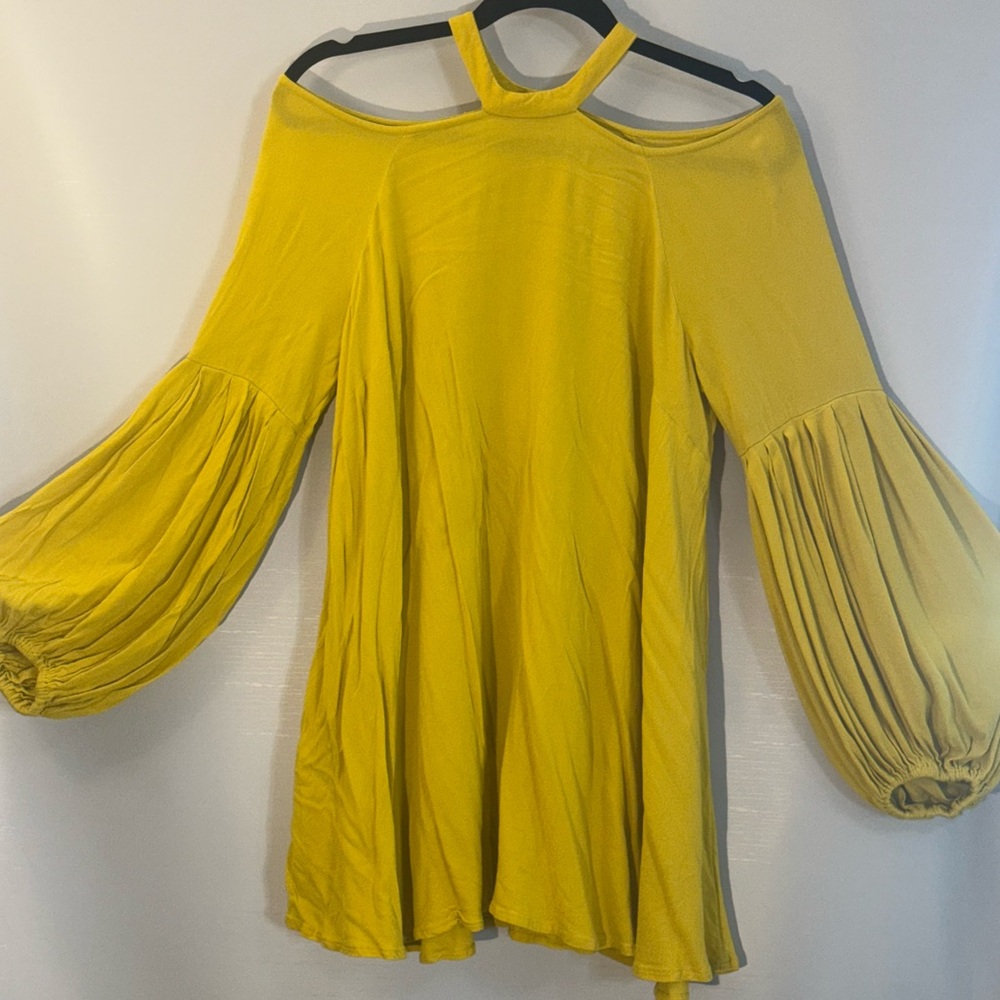 Yellow LuLus long-sleeve Summer dress